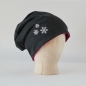 Preview: Mütze anthrazit mit gestickter Schneeflocke