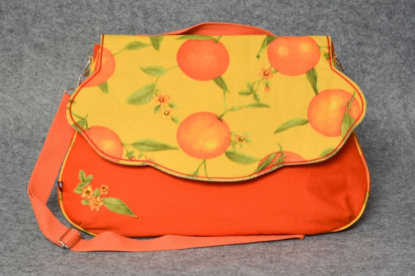 Fröhliche Tasche Herzwerk "Orangenblüte"