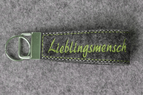 Schlüsselanhänger Lieblingsmensch limette