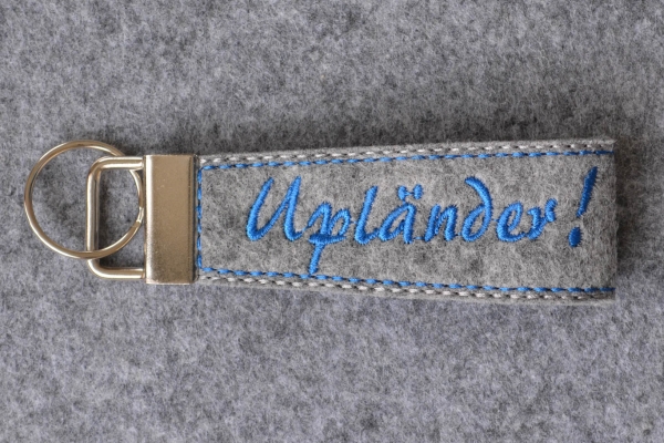 Schlüsselanhänger "Upländer" mit Edelweiss (blau)