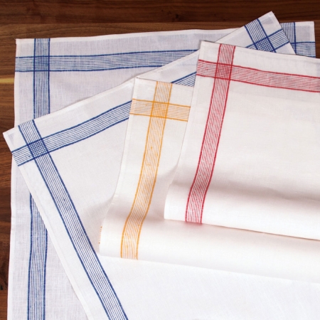 Ross Reinleinen Geschirrtuch Weißfond