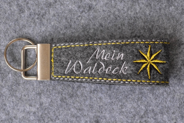 Schlüsselanhänger "Mein Waldeck" silber